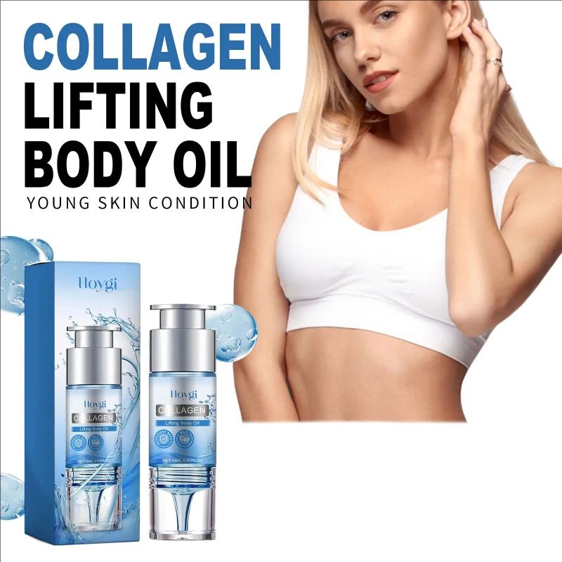 Collagen Lifting Body Oil Thin Leg Belly Waist Fat Burning Butt Shaping Breast Tighten Anti Cellulite Body Slimming Massage Essential Oil