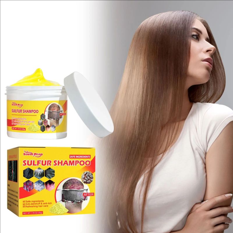 Sulphur Shampoo Itching Scalp Deep Clean Dandruff Long-Lasting Oil Control Strengthening Repair Improve Growth Hair Care Shampoo