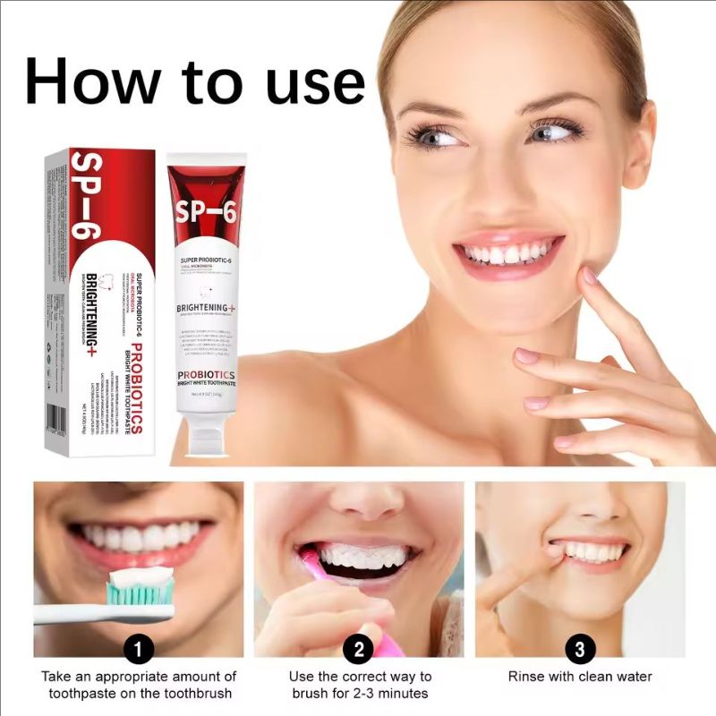 Probiotic Toothpaste Remove Stains Brightening Tooth Fresh Breath Dental Oral Hygiene Health Care Sp-6 Toothpaste
