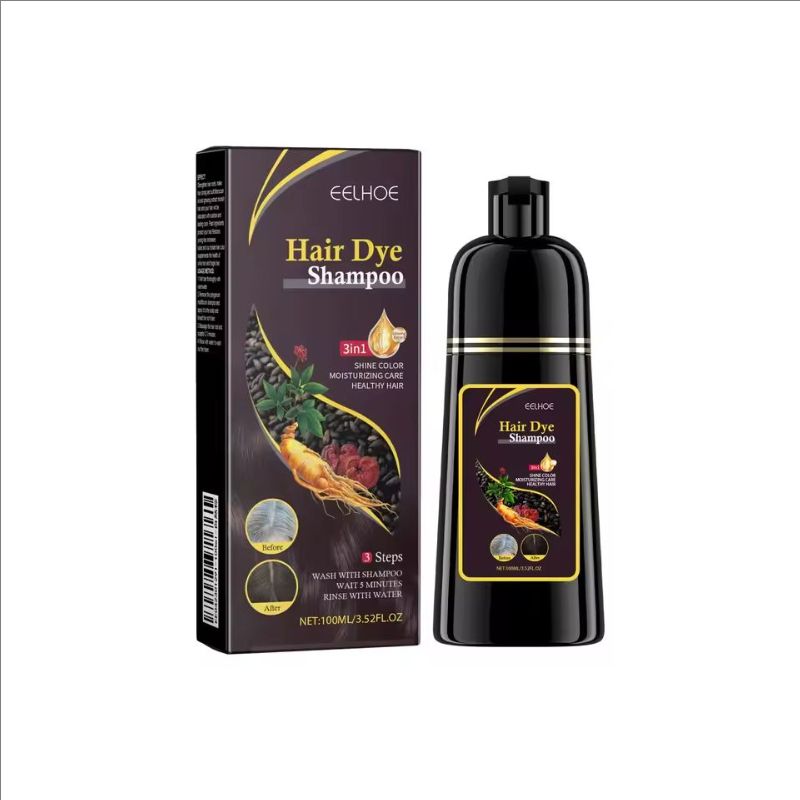 Hair Color Dye Shampoo Gray White Cover Natural Fast Dye Repair Dry Damaged Cleaning Nourishing Roots Restore Black Hair Shampoo