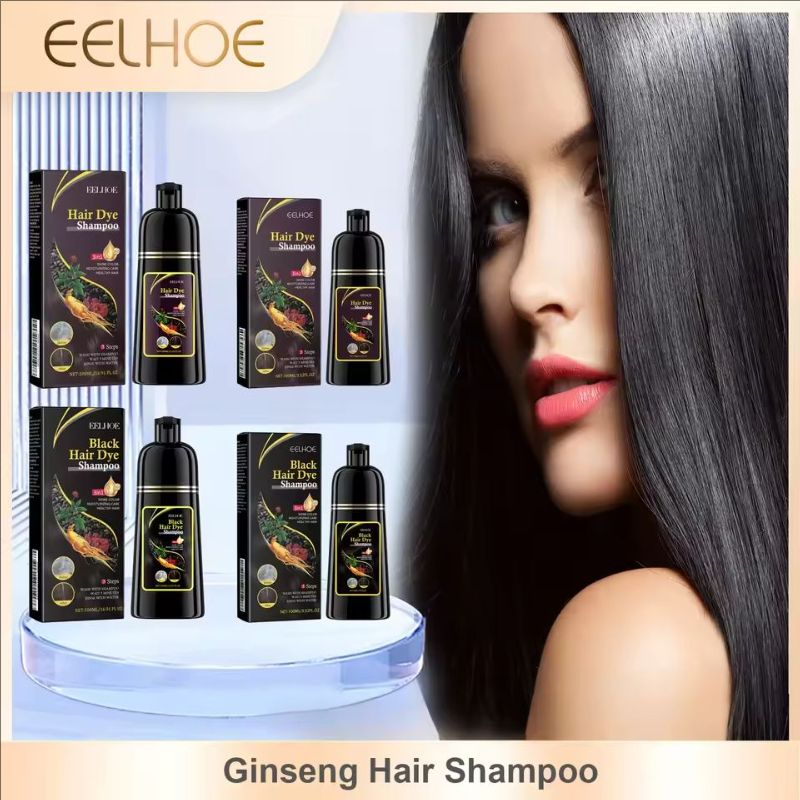 Hair Color Dye Shampoo Gray White Cover Natural Fast Dye Repair Dry Damaged Cleaning Nourishing Roots Restore Black Hair Shampoo
