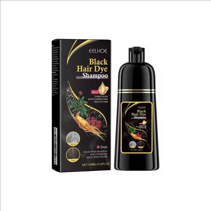 Hair Color Dye Shampoo Gray White Cover Natural Fast Dye Repair Dry Damaged Cleaning Nourishing Roots Restore Black Hair Shampoo