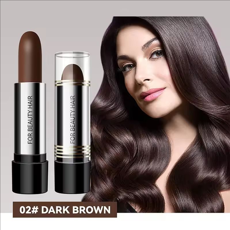 Instant One-time Hair Dye Pen To Cover White Hair, Lipstick Style Hair Dye, Black Temporary Hair Dye Hair Color Modify Cream 4g