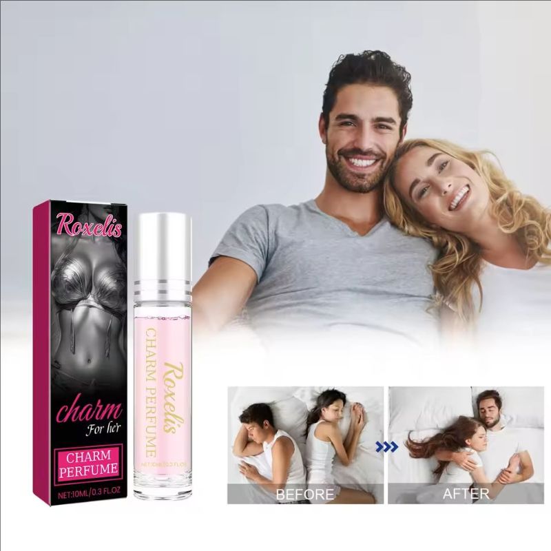 Roxelis Pheromone Ball Bearing Perfume Women's Portable Fragrance Couple Body Charm Fragrance Natural Fresh Fragrance 0.3 OZ