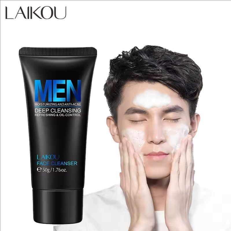 Men Facial Cleanser Face Wash Moisturizing Man Skin Care Oil Control Blackhead Remove Scrub Cosmetics Deep Norishing 50g