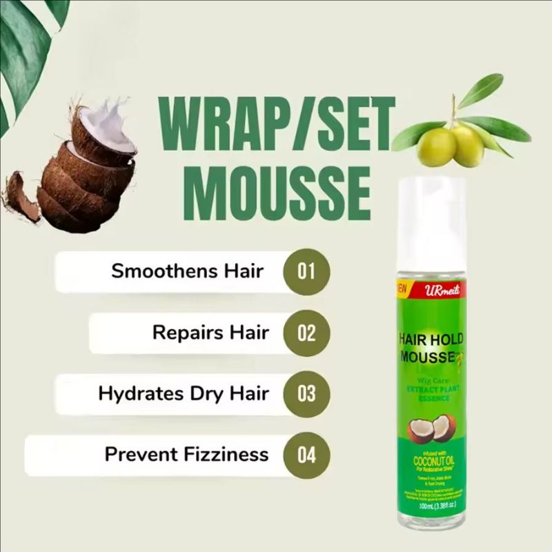 Curly Hair Mousse For Wigs Strong Hold Olive Oil Hair Styling Mousse Anti-Frizz Hair Foam Mousse For Styling Hair Women Men