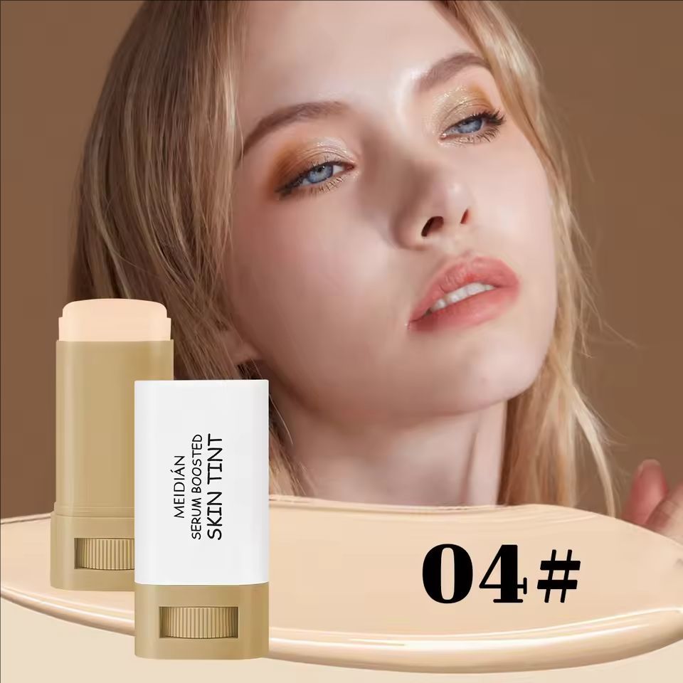 Bronze Foundation Stick Serum Boosted Skin Tint Silky Texture Moisturizing Coverage Concealer Base Even Skin Tone Makeup