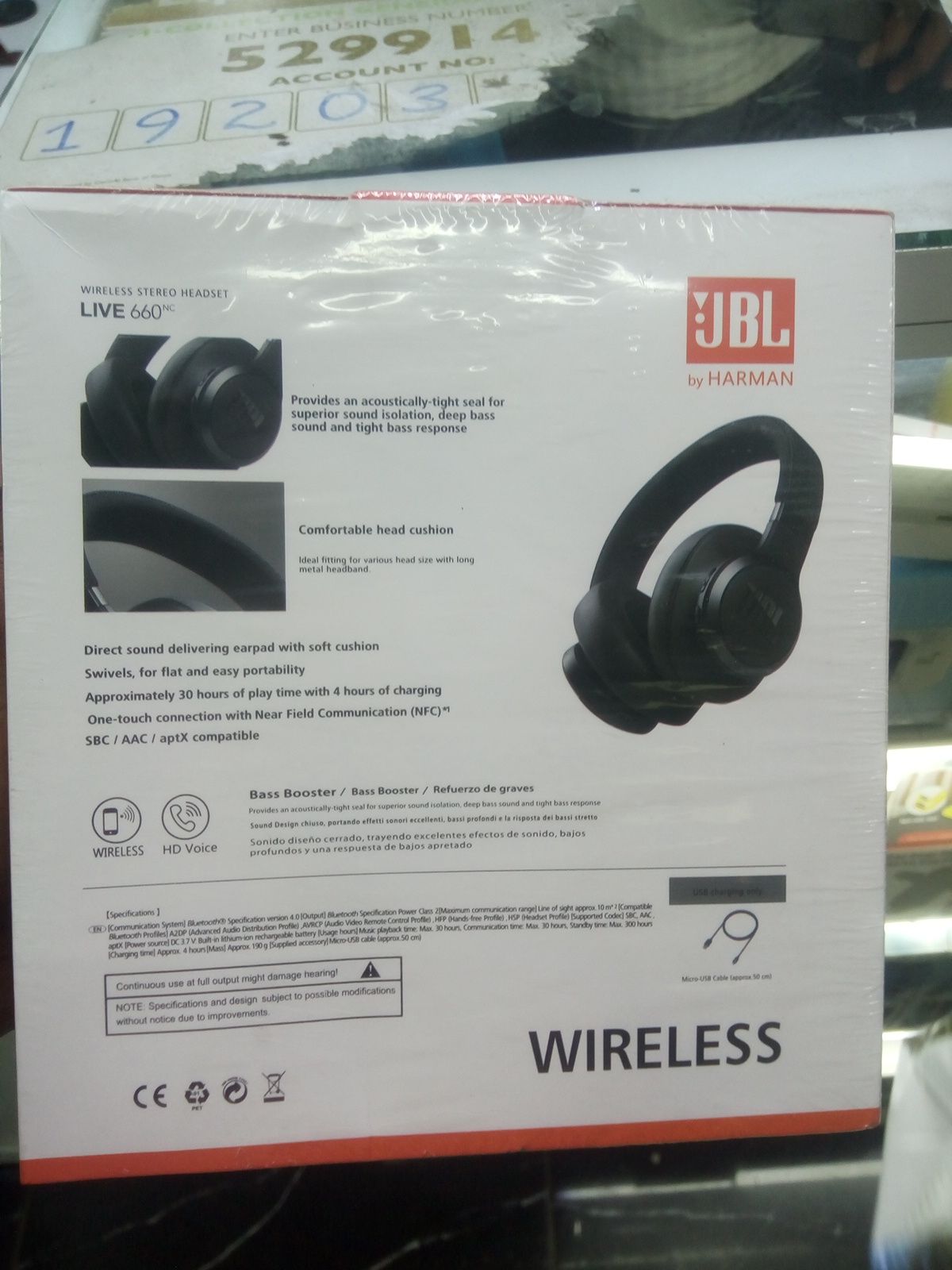 BRAND NEW Wireless ACTIVE NOISE CANCELLING Live 660NC Headphones
