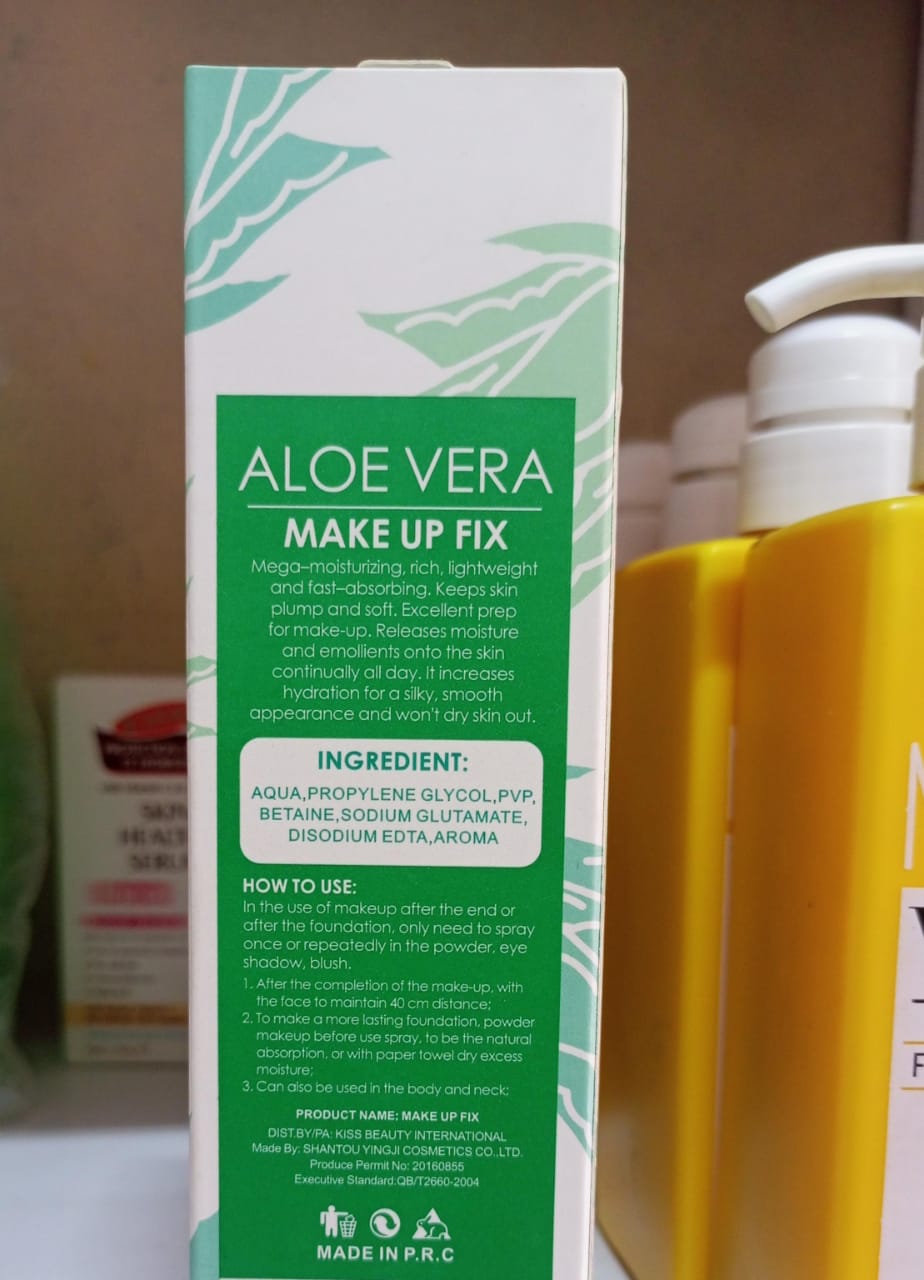 Kiss Beauty Make up Fix Aloe Vera Spray Setting 93.5% With Vitamin E and Aloe Vera Extracts Locks in Make Up Setting Spray view 2