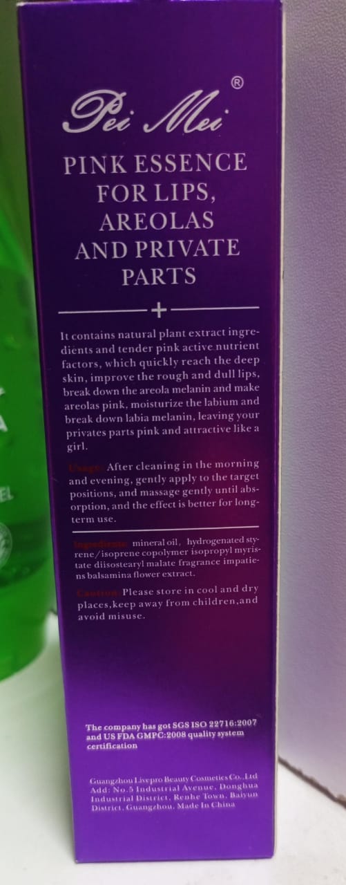 Pink Essence for lips,areolas and private parts Pei Mei Pink Essence for lips,areolas and private parts for tendering and moisturizing your lips and private parts making them attractive view 2
