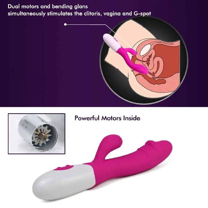 Women dildo vibrator Powerful G Spot Silicone Dildo Powerful Quiet Vagina Clit Stimulator 2 Motors Adult Sex Toys for ladies orgasm,enjoyment and play - image 3
