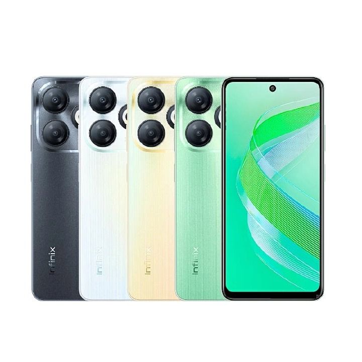 Infinix smart 8 smartphone INFINIX SMART 8 64GB + 6(3+3)GB 6.6" screen Phone 5000Mah battery capacity with Type-C charging 13MP dual AI camera fingerprint lock Smart phones