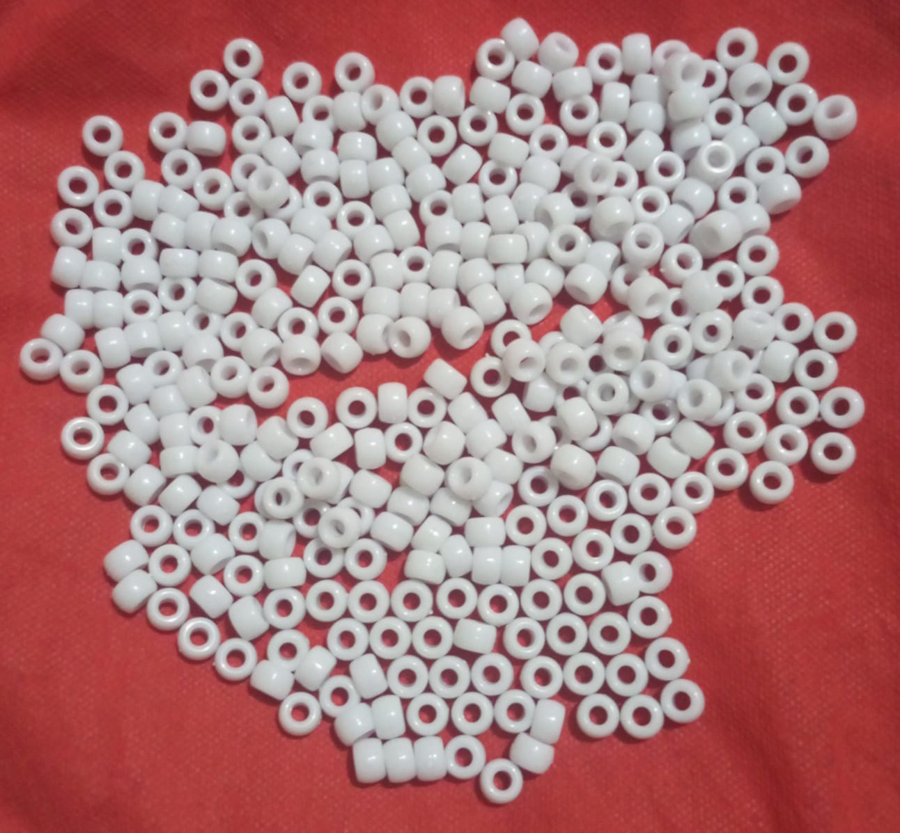 Hair beads  white hair headbeads at least 300 pieces hair beads