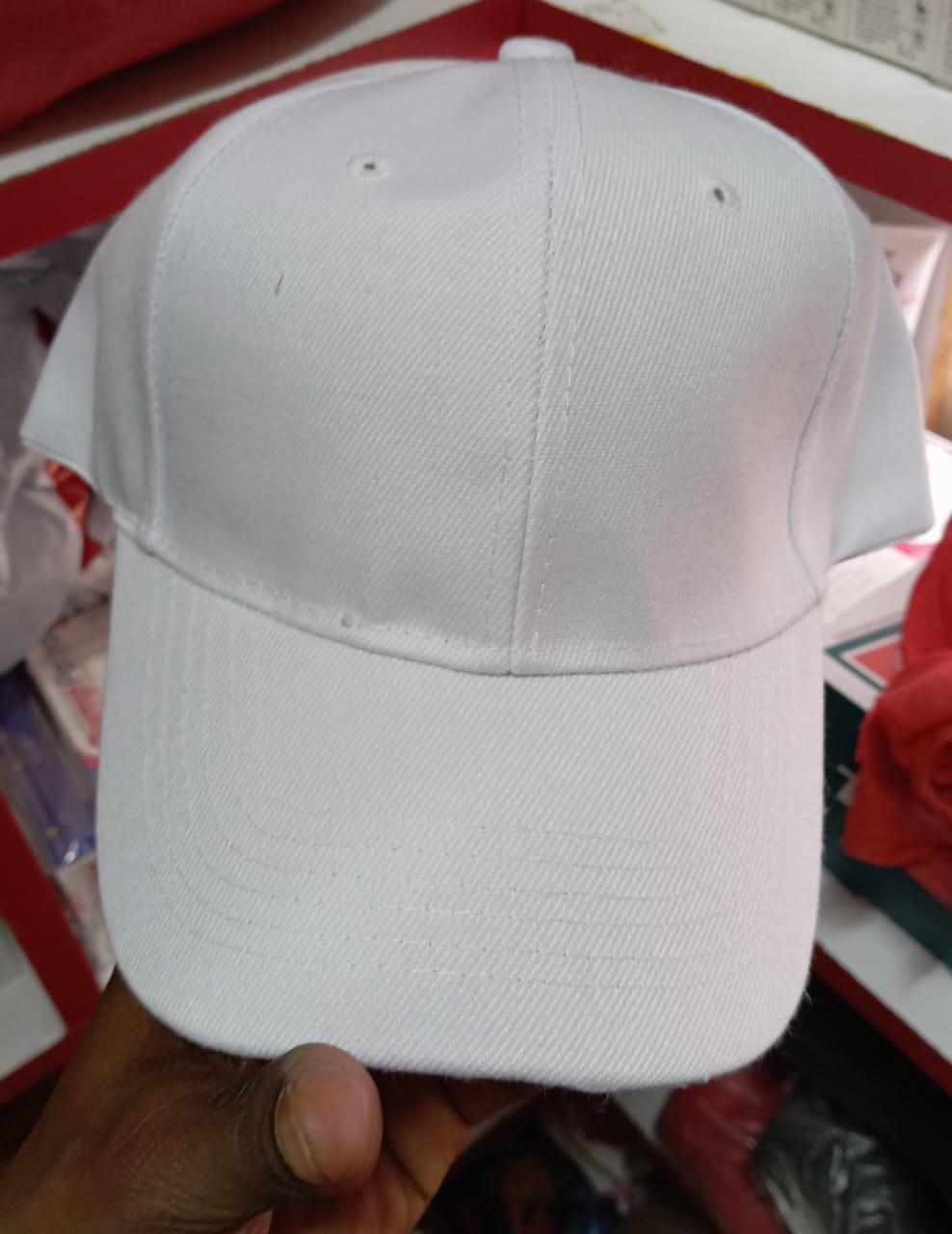Mens cap smart Adjustable Fits Solid Plain Baseball Hat Classic Unisex Adult Ball Hat white color white cap
