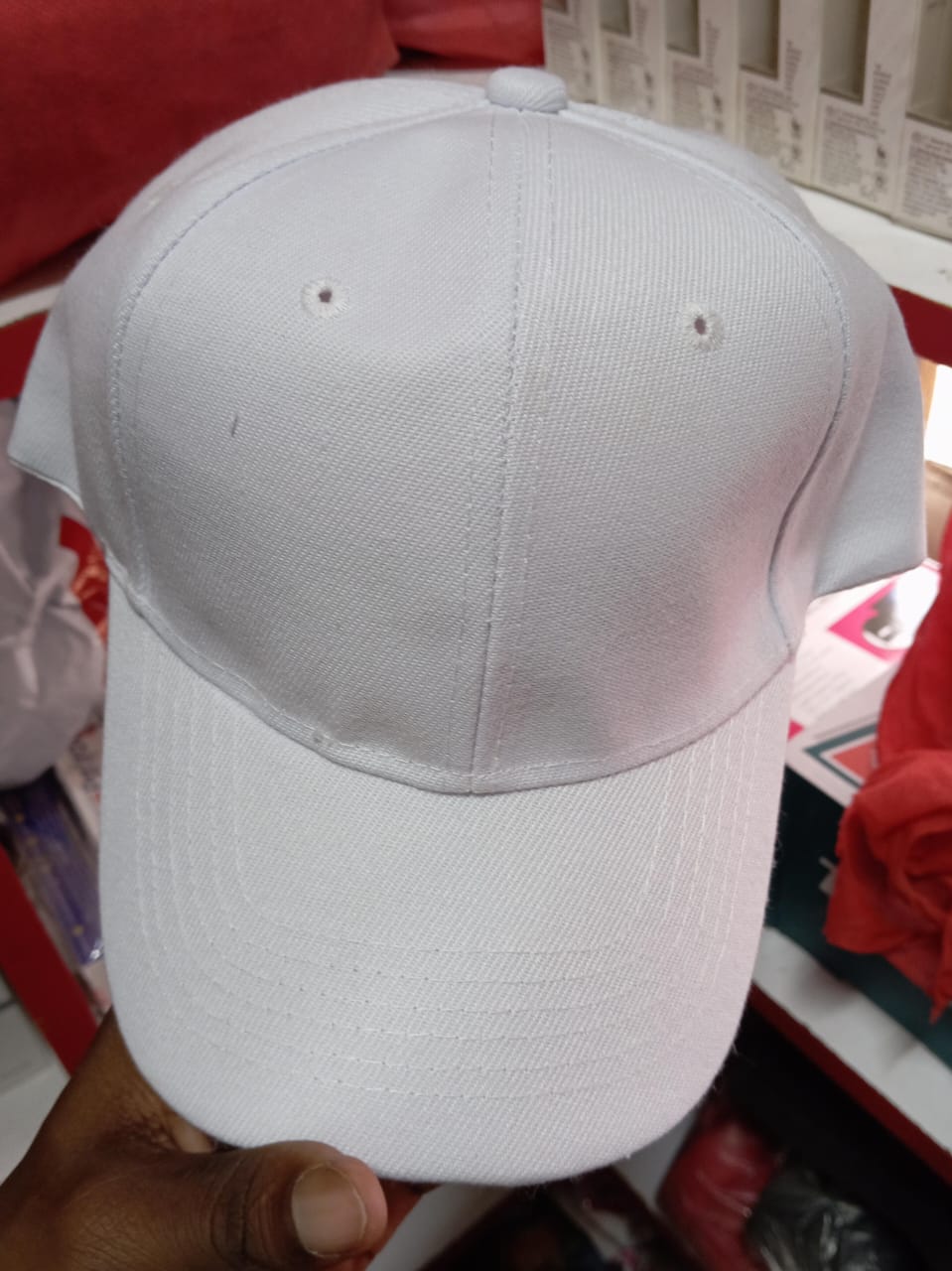 Mens cap smart Adjustable Fits Solid Plain Baseball Hat Classic Unisex Adult Ball Hat white color white cap