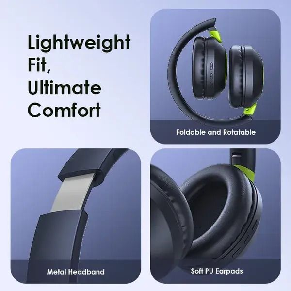 Oraimo BoomPop 2S Headphone OHP-610S.Powerful Deep Bass Wireless Headset,upto 60 hrs play time,long lasting and durable,compatible with all devices Oraimo headphones