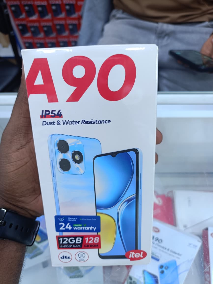 ITEL A90 128GB ROM 12GB(4+8)GB RAM 6.6” Display supports up to 90Hz 5000mAh Type-C Dual SIM 4G  dust and water resistant Android 14 Smart Phone