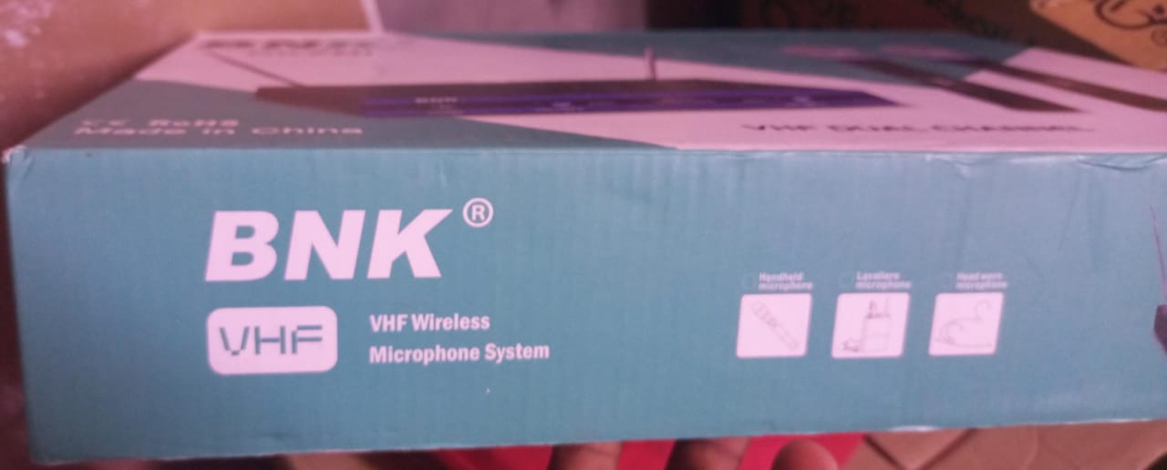 BNK microphone VHF DUAL CHANNEL BK 701 vhf wireless microphone system handheld microphone set of 2 microphones