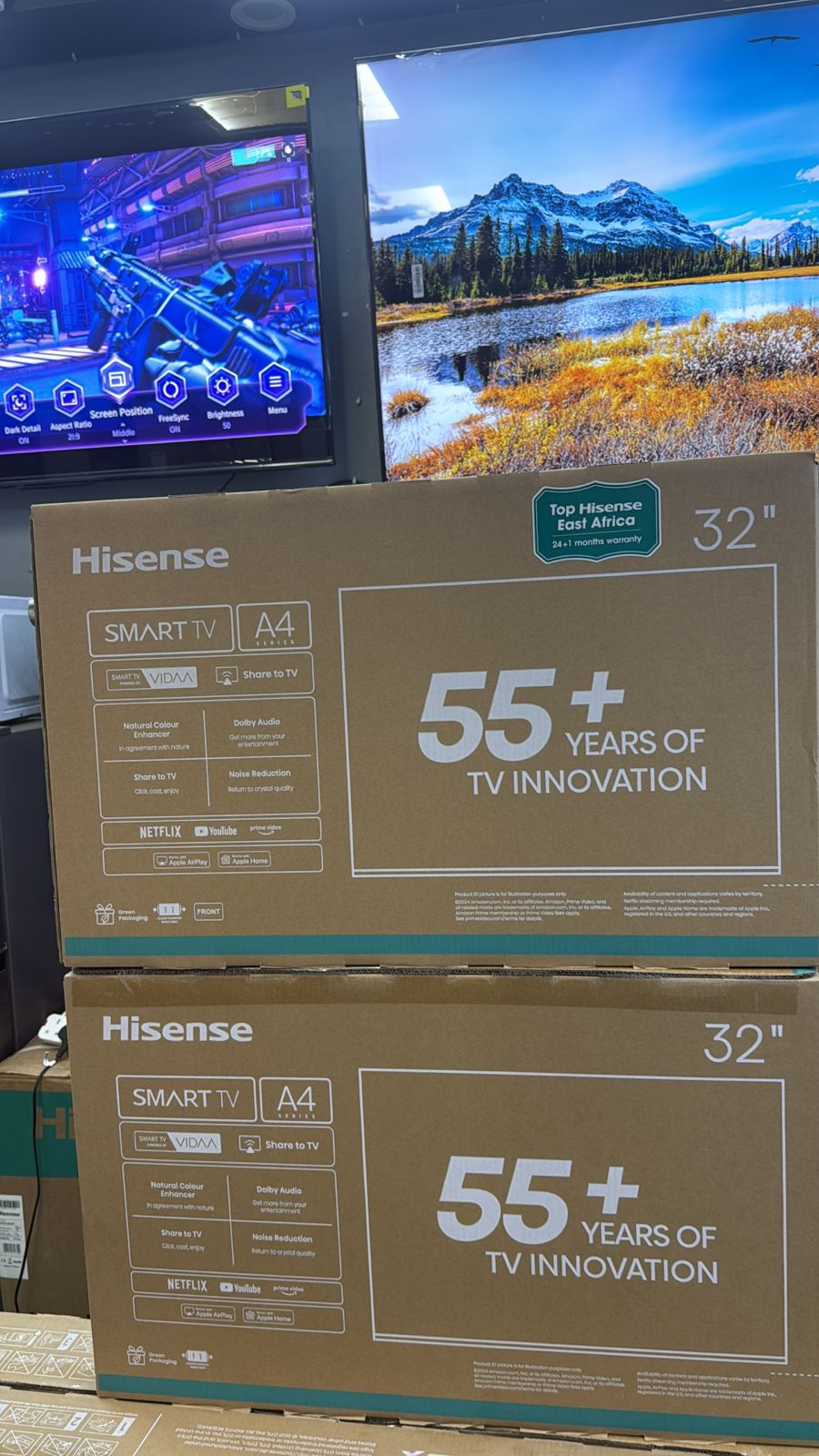 Hisense TV 32 inch Hisense smart tv Hisense 32" inch VIDAA OS Full HD FRAMELESS Smart TV Inbuilt WIFI Dobly Audio Inbuilt Decoder Wide Color Enhancer 24 months warranty Hisense 32 smart tv