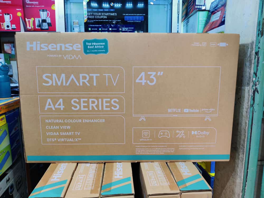 HISENSE 43 inch TV Hisense 43A4 frameless smart TV full HD resolution A4K series Netflix,Youtube,DTS,wifi,inbuilt decorder VIDAA OS Hisense smart tv