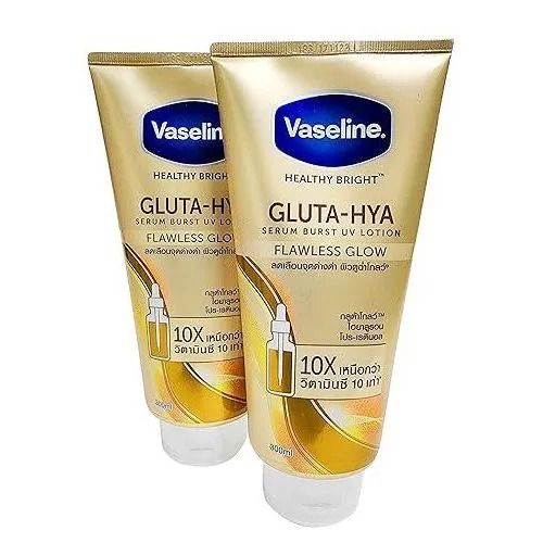 Vaseline Healthy Bright GLUTA-HYA Serum Burst Lotion flawless bright,reduces dark spots for even tone skin vaseline lotion 330ml lotion