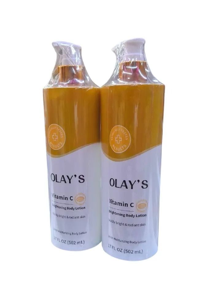 Olay's Vitamin C Brightening Body Lotion visibly bright and radiant skin 24Hour moisturizing OLAYS body lotion
