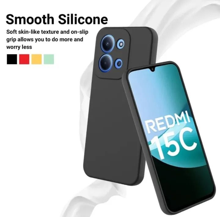 Redmi 15C case Redmi 15 C cover case Xiaomi Redmi 15C Black soft silicone phone case cover