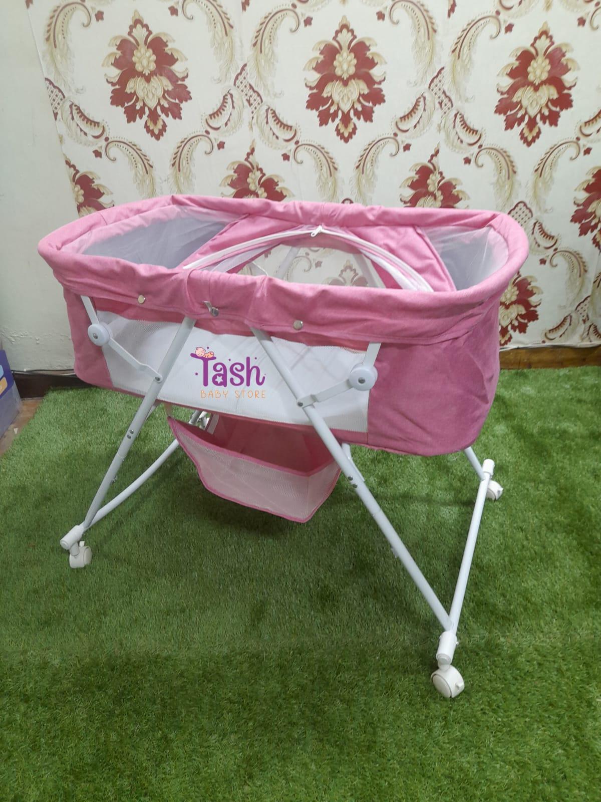 Metal Baby Crib/Baby Bed/Bassinet With A Zipper Plain Color