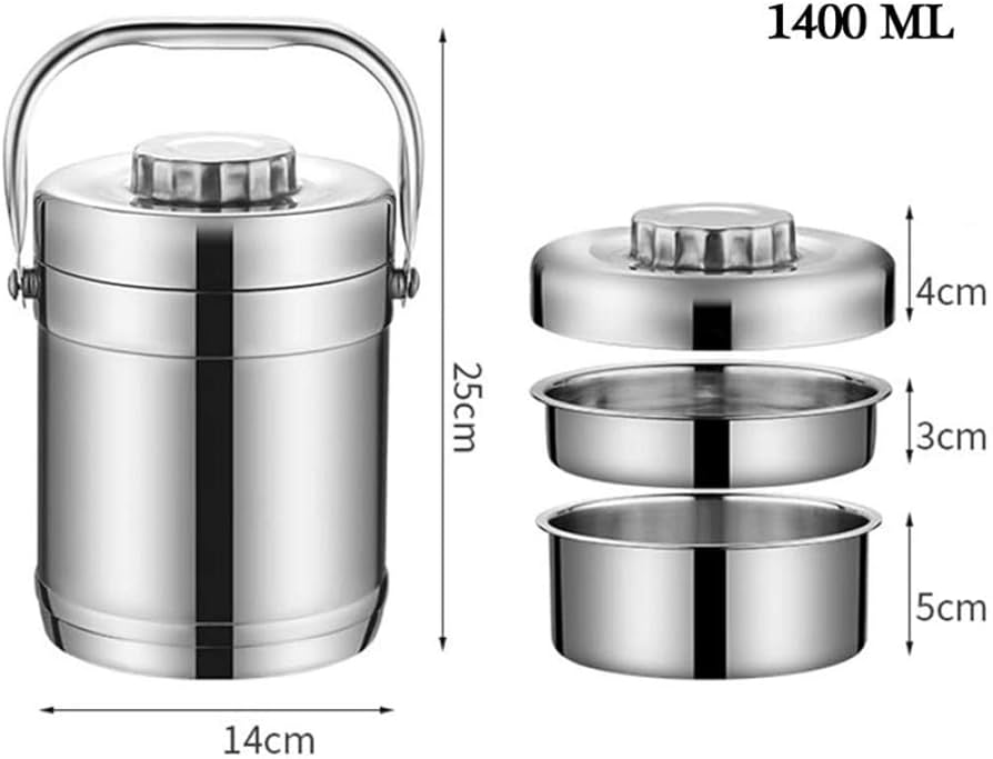 1.4L Stainless steel 3in1 food flask lunchbox