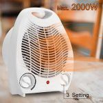 Nunix room fan Heater 3-position power knob: wind, warm wind, hot wind.