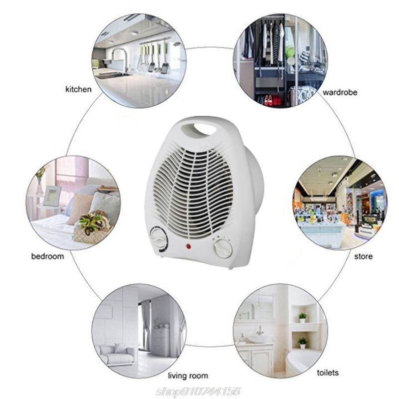 Nunix room fan Heater 3-position power knob: wind, warm wind, hot wind.