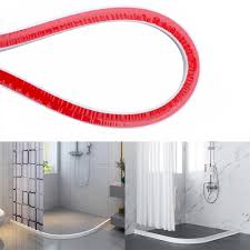 2 METERS Silicone Water Stopper with Glue Collapsible Threshold Water Dam Barrier Strip for Shower