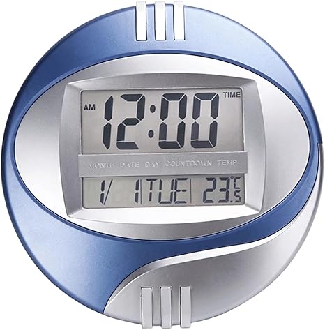 Kenko Temperature Display Digital Wall Electronic Clock LCD Moderne Calendar LED Bracket Watch Mute of Home Office Decoration