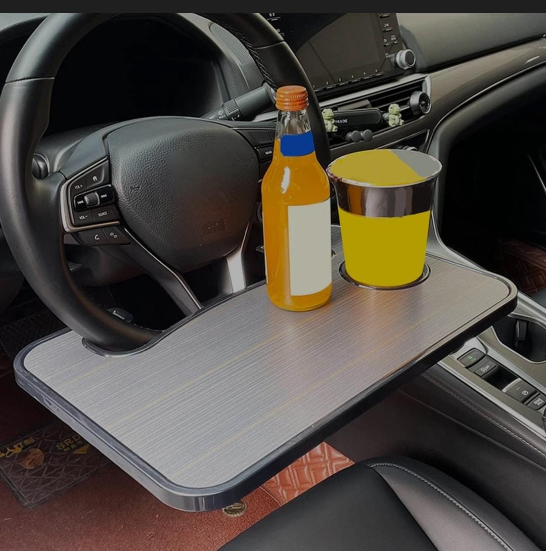 Car Table Tray, Steering Wheel Desk for Laptop and Vehicle Seat Mount Notebook Laptop Eating Desk,