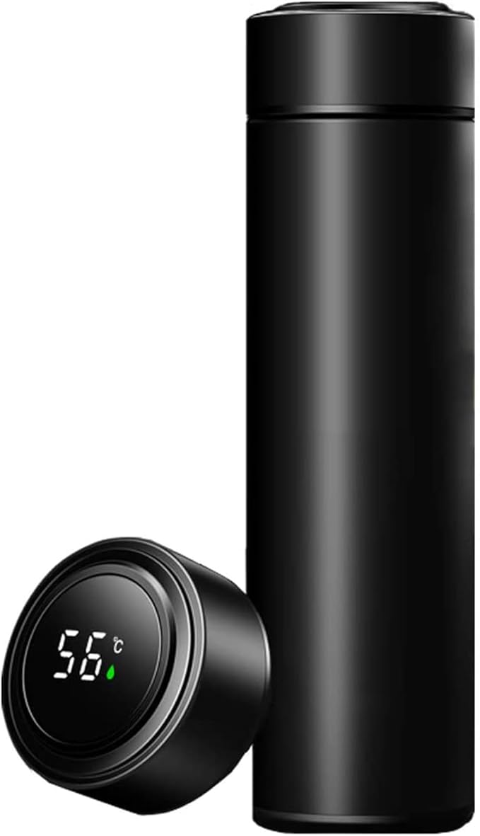 500ml LED Temperature Display Thermos Cup, Stainless Steel Vacuum Travel Mug for 12 Hours, Hot and Cold Tea Coffee Vacuum Thermoses Cup for School, Home, Office