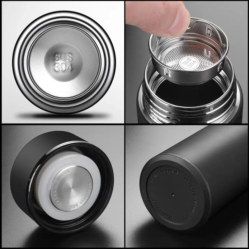 500ml LED Temperature Display Thermos Cup, Stainless Steel Vacuum Travel Mug for 12 Hours, Hot and Cold Tea Coffee Vacuum Thermoses Cup for School, Home, Office