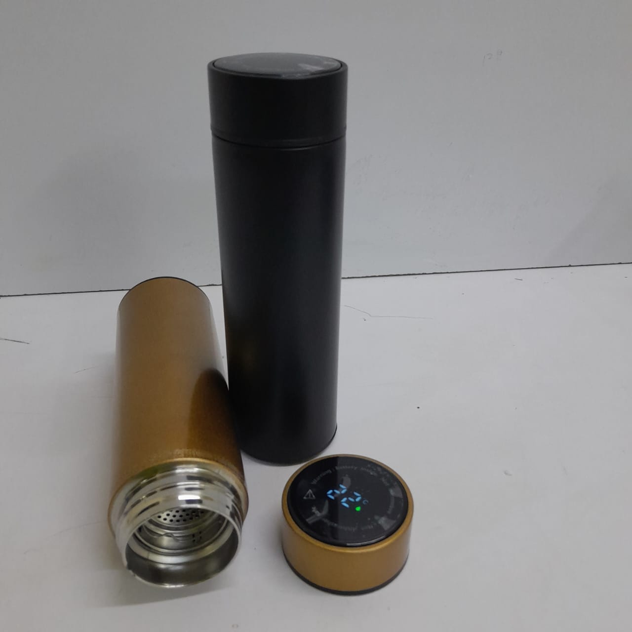 500ml LED Temperature Display Thermos Cup, Stainless Steel Vacuum Travel Mug for 12 Hours, Hot and Cold Tea Coffee Vacuum Thermoses Cup for School, Home, Office