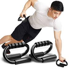Push Up Bar S Shapes, Push up Stands Support Sweat Absorbent Thick Sponge Handle Non-slip Fitness Stand for Men Women Floor Strength Training Workout Equipment Home Gym