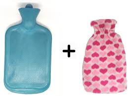 Rubber Hot Water Bag (with cover), Hot Bag, Heating Pad, Hot Water Bag for Pain Relief, Period Pain, Hot Water Bottle, Rubber Bottle (Multicolor)