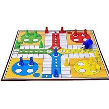 Ludo Game with Foldable Board & Storage Box - Traditional Family Board Games - Ages 3+