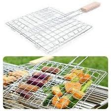 Outdoor and Indoor Roast Fish BBQ Grill Wire Mesh, Stainless Steel BBQ Grill