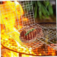 Outdoor and Indoor Roast Fish BBQ Grill Wire Mesh, Stainless Steel BBQ Grill