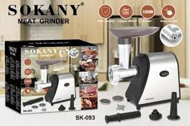 SOKANY SK-312 Electric Meat Grinder, 2500W Max Ultra Powerful, 3 in 1 Multifunction Electric Meat Grinder, Sausage Stuffer, 1 Cutting Blade, 3 Grinding Plates & Kubbe Attachment