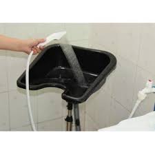 Hair Washing Sink, Portable Height Adjustable Salon Deep Shampoo Basin Sink Hair Washing Bowl with Drain Hose for Home Barber Shop Beauty Salon Spa