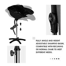 Hair Washing Sink, Portable Height Adjustable Salon Deep Shampoo Basin Sink Hair Washing Bowl with Drain Hose for Home Barber Shop Beauty Salon Spa