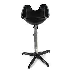 Hair Washing Sink, Portable Height Adjustable Salon Deep Shampoo Basin Sink Hair Washing Bowl with Drain Hose for Home Barber Shop Beauty Salon Spa