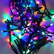 10M LED String Fairy Lights On Dark Green Cable with Various Light Effects, Ideal for Christmas Tree, Xmas, Party,Wedding,ETC (Multi-Colored,