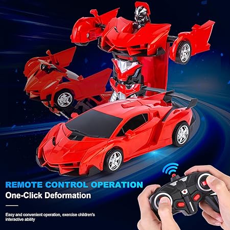 Transforming Robot Toy Cars Remote Controlled Deformed Cars for Boys Electric Rechageable