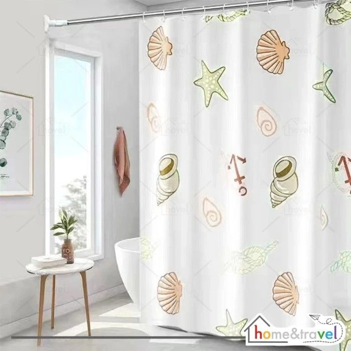 180x200cm PEVA Bathroom Screens, Waterproof Bathtub shower  Curtains, Mildew Proof Bathroom Shower Curtain, No chemical smell/No smell Shower curtain, Accessories for Home, Apartment, Lodging, School