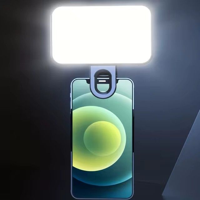 LED Rechargeable Selfie Light - 3 Lighting Mode Phone Ring Light Mini Portable Clip on Fill Lights for iPhone, Cell Phone, Laptop, TikTok, Selfie, Video Conference, Camera